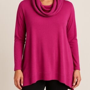 Women's CATO Cowl Neck Sweater - Pink